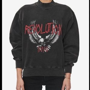 Anine Bing sweatshirt, washed black. Size small